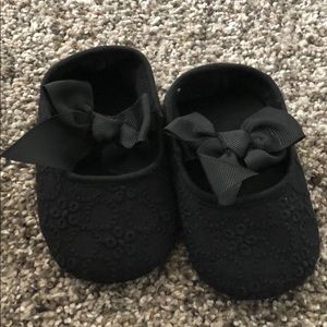 Black baby moccasins